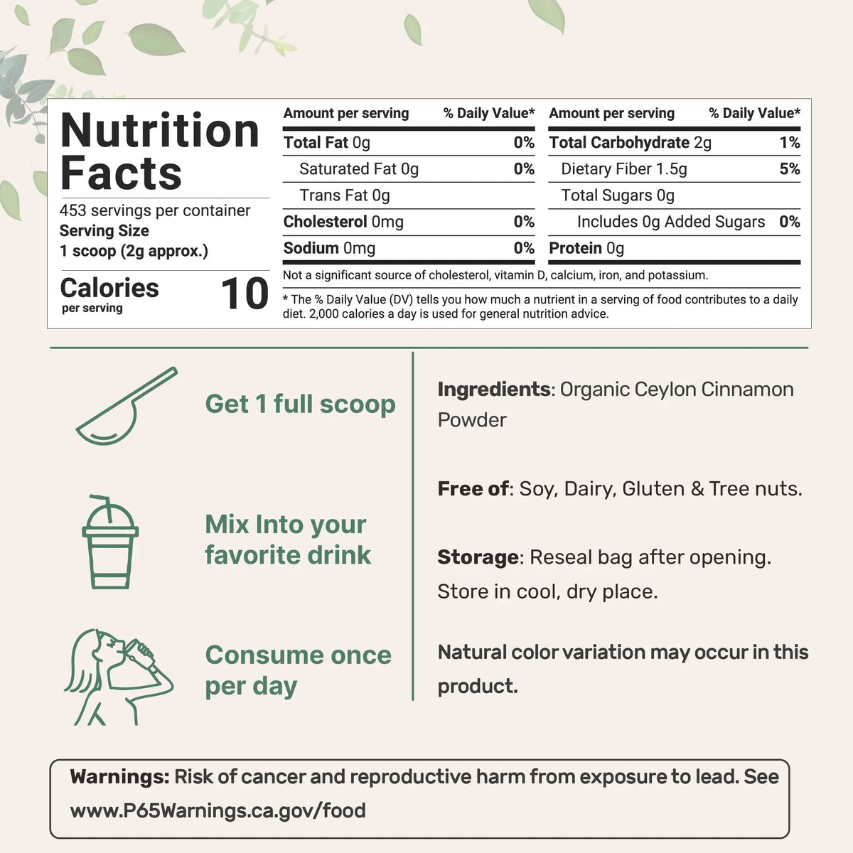 Organic Ceylon Cinnamon Powder